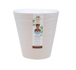 Кашпо Валенсия пластиковое 2,0л со вставкой жемчуг