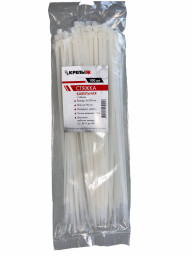 Хомут нейлоновый 5*300 мм белый КРЕПЫЖ (100шт)