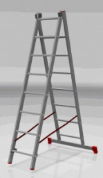 Лестница 2 х 7 алюминиевая Новая высота NV100