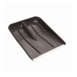 Лопата снеговая пластиковая 470*470 перфорированная с оцинкованной планкой тулейка 32мм без черенка