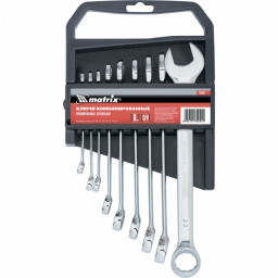 Набор ключей комбинированных 6-22 мм  CR-V (9 шт.) зеркальная полировка "MATRIX"