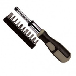 Отвертка реверсивная с набором бит 11 шт. CrV//MATRIX