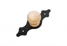 Ручка-кнопка модель 3 без лака черная декоративная