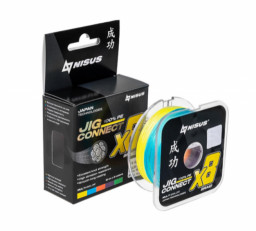 Шнур JIG CONNECT X8 PE Multicolor 150m #1.2, 0.18mm 10.5кг/18.9LB NISUS