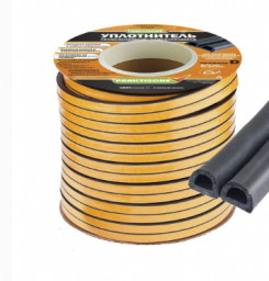 Уплотнитель самоклеящийся промышленный PRAKTISCHE HOME 21х15мм D-50 м черный ЦЕНА ЗА 1 п.м. в 1 слой