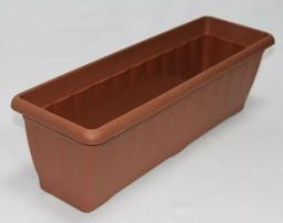 Ящик балконный 11л с дренаж решеткой 705х155х150мм терракот артА5430тр